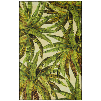 Prismatic Green Machine Tufted Polyester Area Rugs - Z0321