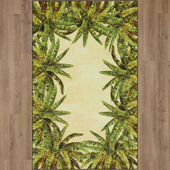 Prismatic Green Machine Tufted Polyester Area Rugs - Z0322