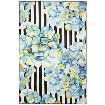 Prismatic Medium Blue Machine Tufted Polyester Area Rugs - Z0345