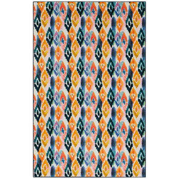 Prismatic Dark Orange Machine Tufted Polyester Area Rugs