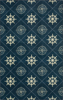 Prismatic Navy Machine Tufted Polyester Area Rugs - Z0373