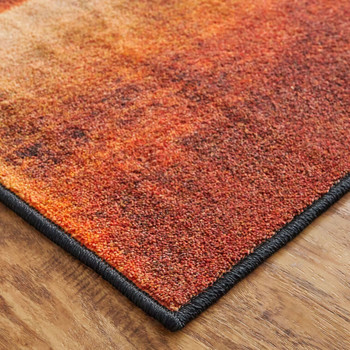 Prismatic Brown Machine Tufted Polyester Area Rugs - Z0385