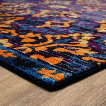 Prismatic Navy Machine Tufted Polyester Area Rugs - Z0452