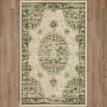 Prismatic Cream Machine Tufted Polyester Area Rugs - Z0456