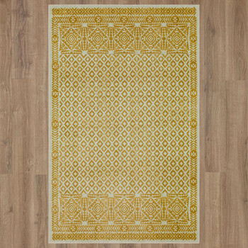 Prismatic Gold Machine Tufted Polyester Area Rugs - Z0464
