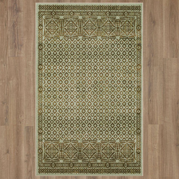 Prismatic Brown Machine Tufted Polyester Area Rugs - Z0464