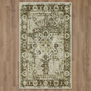 Prismatic Brown Machine Tufted Polyester Area Rugs - Z0465