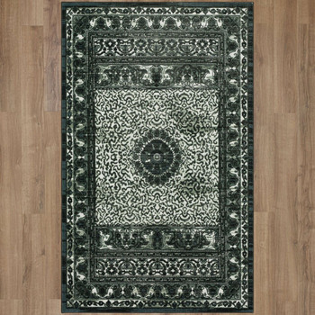 Prismatic Black Machine Tufted Polyester Area Rugs - Z0483