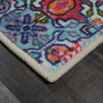 Prismatic Light Blue Machine Tufted Polyester Area Rugs - Z0492