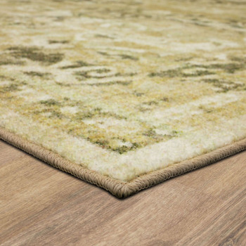 Prismatic Beige Machine Tufted Polyester Area Rugs - Z0496