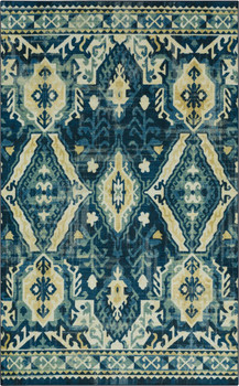 Prismatic Navy Machine Tufted Polyester Area Rugs - Z0500