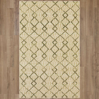 Prismatic Beige Machine Tufted Polyester Area Rugs - Z0503