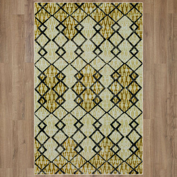 Prismatic Brown Machine Tufted Polyester Area Rugs - Z0503
