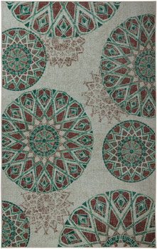 Prismatic Green Machine Tufted Polyester Area Rugs - Z0507