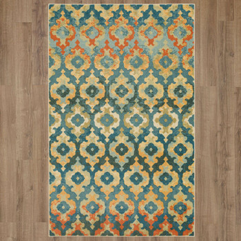 Prismatic Rust Machine Tufted Polyester Area Rugs - Z0528