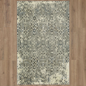 Prismatic Grey Machine Tufted Polyester Area Rugs - Z0534