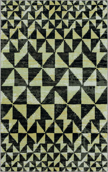 Prismatic Black Machine Tufted Polyester Area Rugs - Z0536