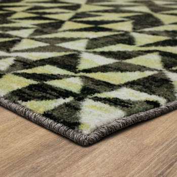 Prismatic Black Machine Tufted Polyester Area Rugs - Z0536