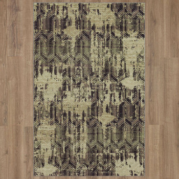Prismatic Grey Machine Tufted Polyester Area Rugs - Z0539