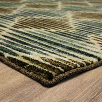 Prismatic Brown Machine Tufted Polyester Area Rugs - Z0559