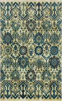 Prismatic Navy Machine Tufted Polyester Area Rugs - Z0562