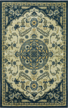 Prismatic Navy Machine Tufted Polyester Area Rugs - Z0571