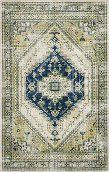 Prismatic Navy Machine Tufted Polyester Area Rugs - Z0575