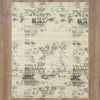 Prismatic Beige Machine Tufted Polyester Area Rugs - Z0577