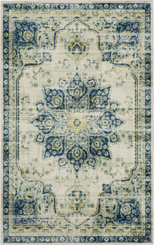 Prismatic Navy Machine Tufted Polyester Area Rugs - Z0583