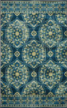 Prismatic Navy Machine Tufted Polyester Area Rugs - Z0609