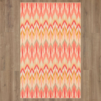 Prismatic Pink Machine Tufted Polyester Area Rugs - Z0619