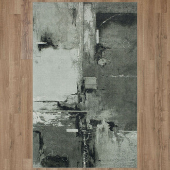 Prismatic Grey/black Machine Tufted Polyester Area Rugs