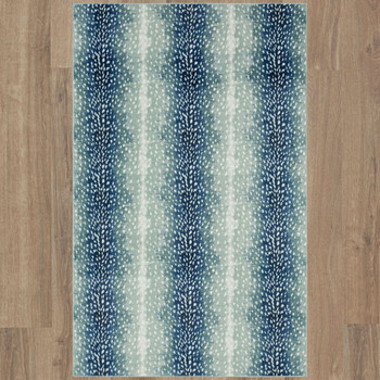 Prismatic Blue Machine Tufted Polyester Area Rugs - Z1018