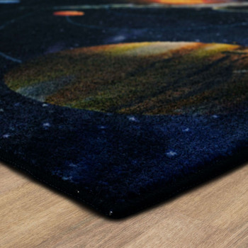 Prismatic Black Machine Tufted Polyester Area Rugs - Z1039
