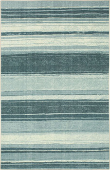 Prismatic Blue Machine Tufted Polyester Area Rugs - Z1116