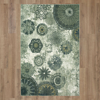 Prismatic Grey Machine Tufted Polyester Area Rugs - Z1118