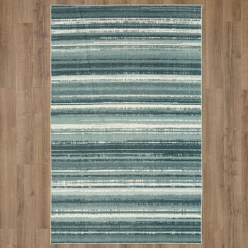 Prismatic Blue Machine Tufted Polyester Area Rugs - Z1119