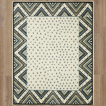 Latitudes Black Machine Tufted Polyester Area Rugs - ZC025