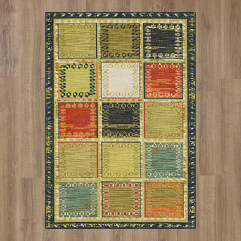 Carousel Multi Machine Tufted Polyester Area Rugs - ZL021