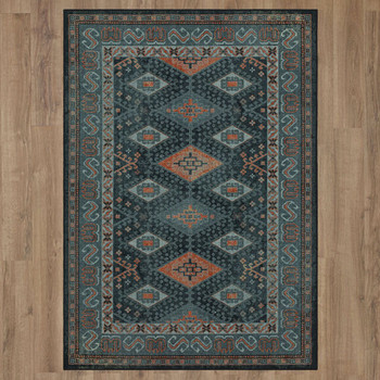 Carousel Black Machine Tufted Polyester Area Rugs - ZL035