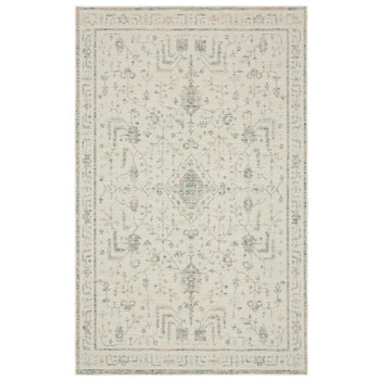 Carousel Cream Machine Tufted Polyester Area Rugs - ZL057