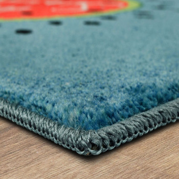 Prismatic Aqua Machine Tufted Polyester Area Rugs - ZW102