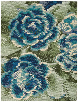 Nourison Impressionist IMPR1 Green Blue Area Rugs