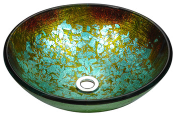 ANZZI Tara Series Deco-glass Vessel Sink In Glacial Blaze - LS-AZ8180