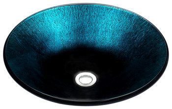 ANZZI Tara Series Deco-glass Vessel Sink In Marine Crest - LS-AZ8187