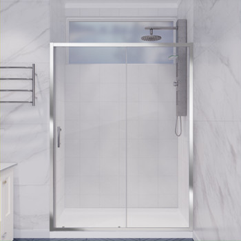 ANZZI Halberd 48 In. X 72 In. Framed Shower Door With Tsunami Guard In Polished Chrome - SD-AZ052-01CH