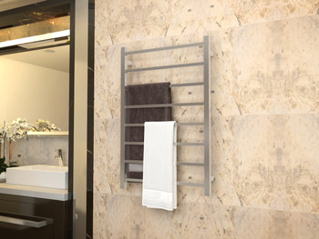 ANZZI Bell 8-bar Stainless Steel Wall Mounted Electric Towel Warmer Rack In Polished Chrome - TW-AZ026CH