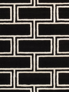 Pasargad Home PVNY-21 Edgy Hand-tufted Black Area Rug