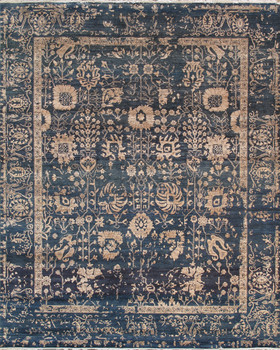 Pasargad Home VASE-1946 Transitional Blue Area Rug - 8' 0" X  9'10" Rectangular