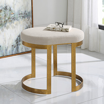 Uttermost Infinity Gold Accent Stool